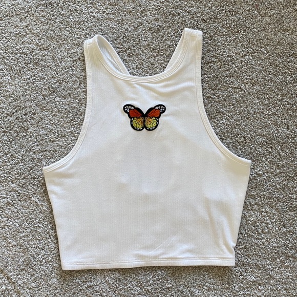 Hollister Tops - 💙Crop Top with Butterfly Patch Size: S